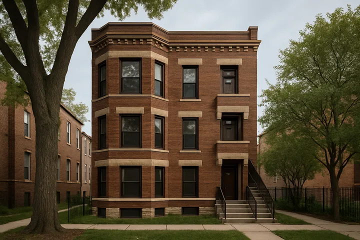 Illustrative Pilsen Chicago 1890s three-flat